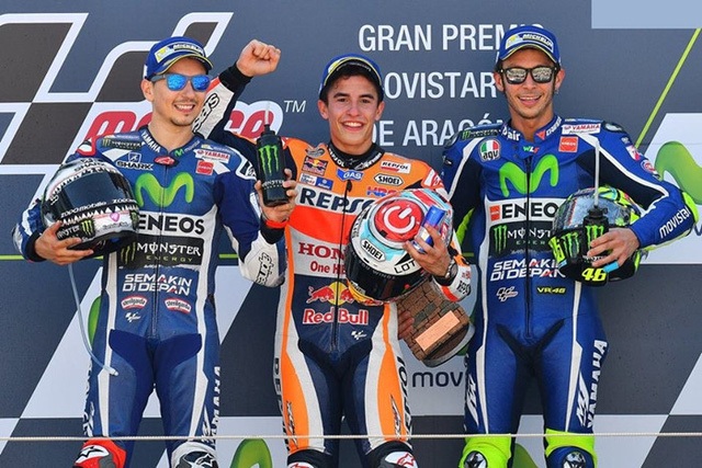 M.Marquez có chuyến hồi hương không thể nào đẹp hơn với ngôi vô địch chặng 14 MotoGP 2016 tổ chức tại trường đua Aragon (Tây Ban Nha)