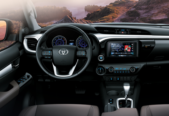 Toyota Hilux trở lại cuộc đua phân khúc bán tải - 6 Hệ thống màn hình DVD với 6 loa sẽ là một điểm mới có trên Toyota Hilux 2.8L AT.