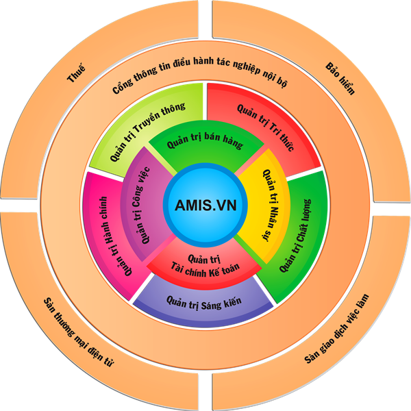 Niềm tin vào một thị trường CNTT mở và giàu tiềm năng - 2 Mô hình các tác nghiệp trên phần mềm AMIS.VN- sản phẩm