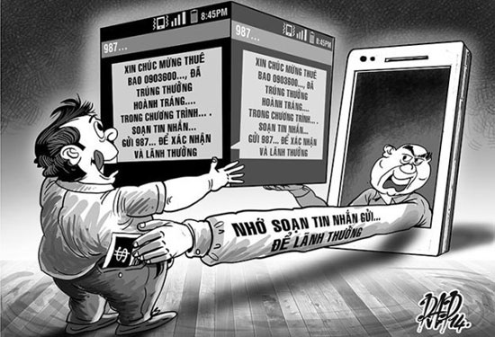 6 doanh nghiệp phát tán tin rác bị phạt 265 triệu đồng - 1 Tin nhắn rác hoành hành gây bức xúc cho người sử dụng dịch vụ di động. Ảnh minh họa: Internet