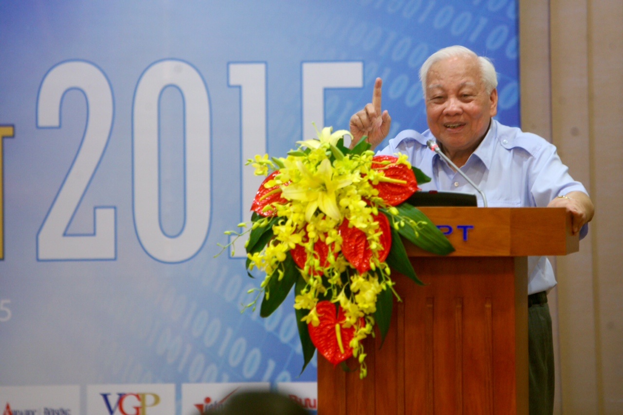 Phát động Giải thưởng Nhân tài Đất Việt 2015: Nóng bỏng vấn đề môi trường - 7 Giáo sư- Viện sĩ Nguyễn Văn Hiệu phát biểu tại buổi họp báo
