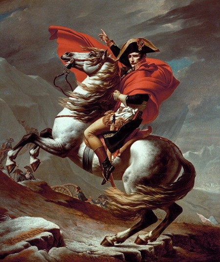 Bức tranh sơn dầu Napoleon vượt dãy Alps vẽ năm 1802-03 của họa sĩ Jacques-Louis David