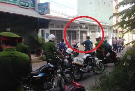 Căn nhà trọ nơi đối tượng Long cố thủ.