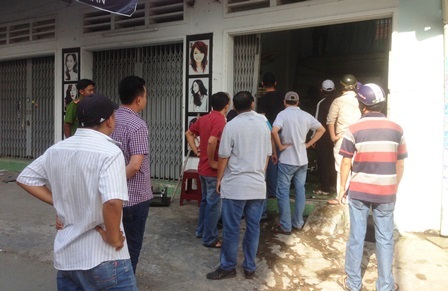 Căn nhà trọ nơi đối tượng Long cố thủ.