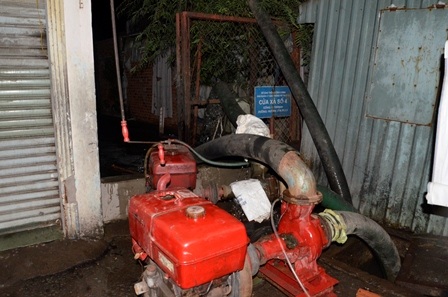 Máy bơm hoạt động hết công suất