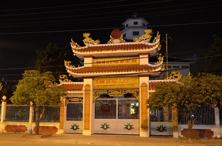 Khuôn viên chùa Hưng Minh Tự nơi phát hiện thi thể 2 trẻ sơ sinh