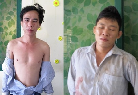2 tên trộm xe SH đâm Trưởng công an phường bị thương - 1 Nguyễn Thanh Giang và Ngô Đình Ưng tại cơ quan công an