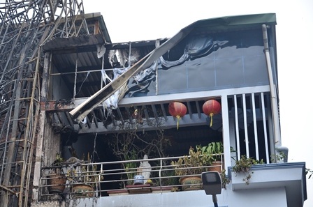 Căn nhà số 178 cháy một phần