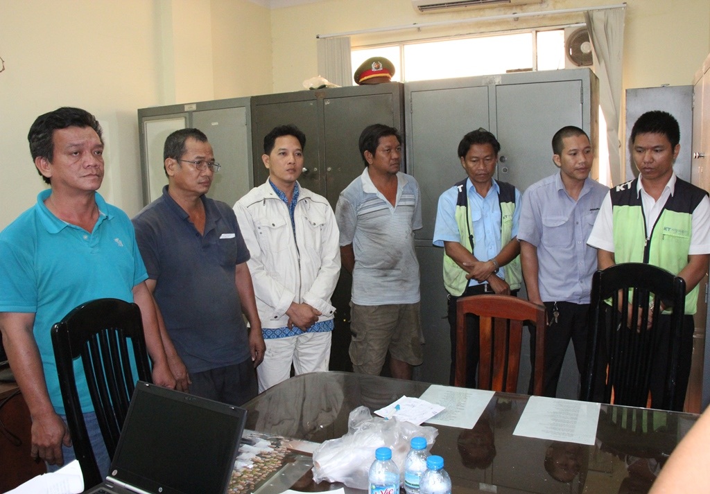 7 đối tượng bị tạm giữ để điều tra