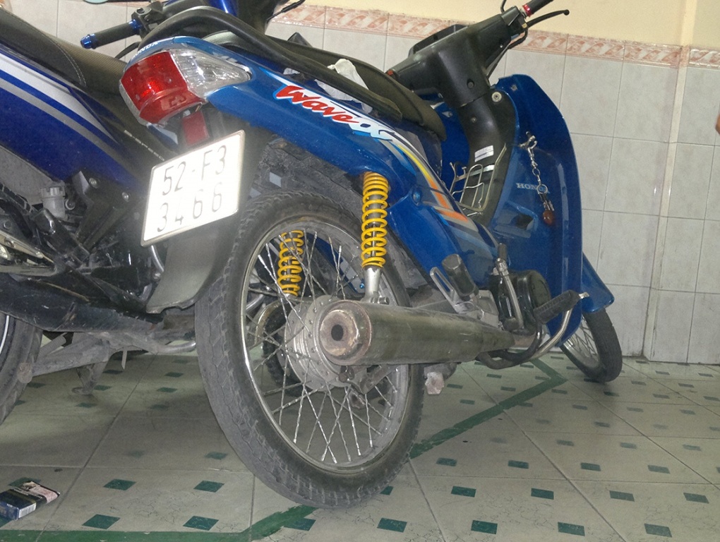 Mang thai tháng thứ 7 vẫn đi trộm cắp - 2 Chiếc xe gắn máy mà 2 đối tượng sử dụng để đi trộm cắp