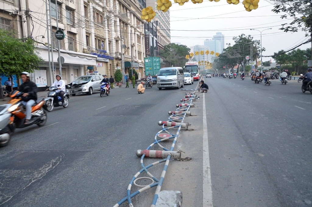 Hiện trường vụ tai nạn.