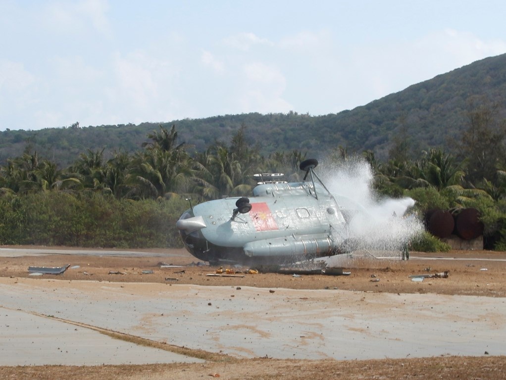 Hiện trường chiếc trực thăng Mi 8 gặp nạn