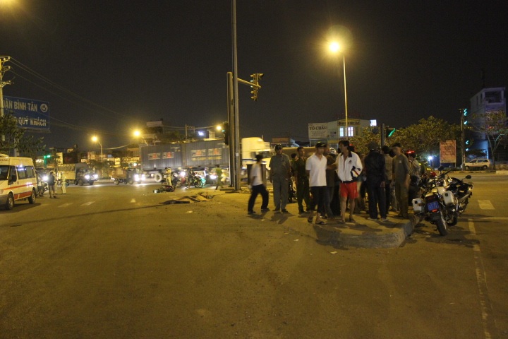 Hiện trường vụ tai nạn.