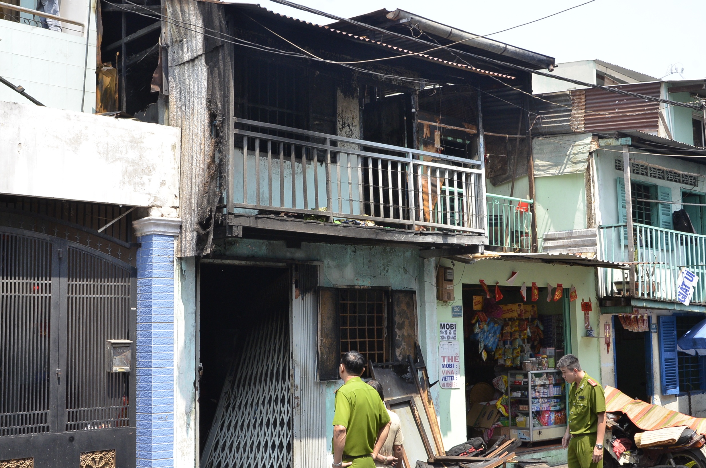 Căn nhà xảy ra cháy sáng nay