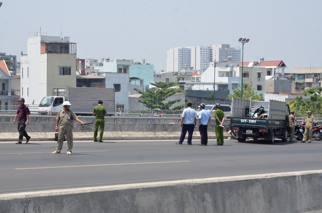 Công an có mặt để khám nghiệm hiện trường
