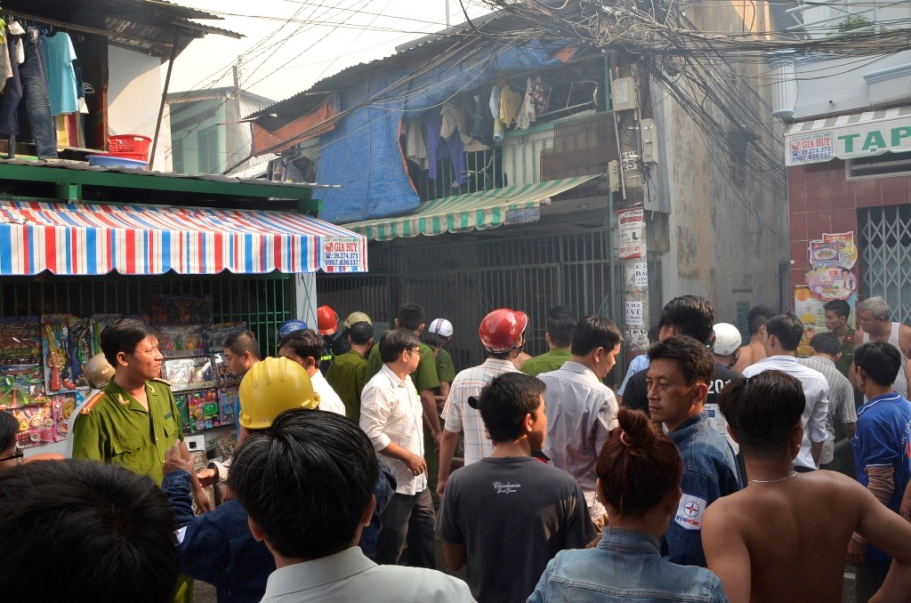 Xe cứu hỏa được điều đến hiện trường