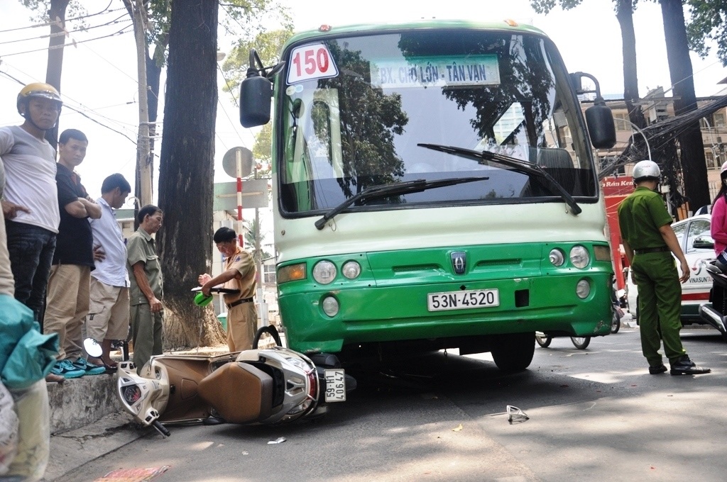 Hiện trường vụ tai nạn.