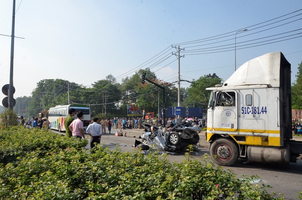 Hiện trường vụ tai nạn.