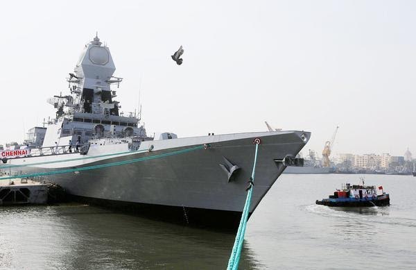 Ấn Độ hạ thuỷ tàu khu trục tự đóng lớn nhất - 1
Tàu INS Chennai. (Ảnh: Reuters)