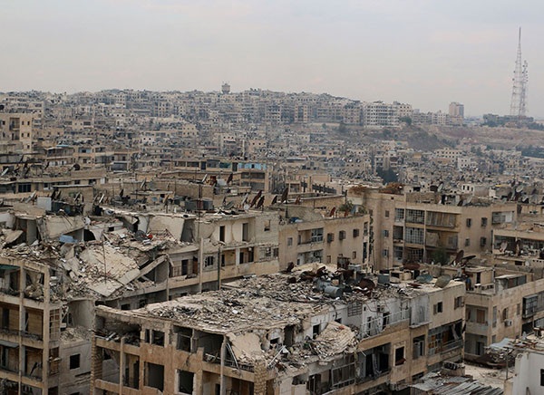 Chưa có ngày bình yên cho Syria - 1 Khung cảnh hoang tàn ở Aleppo. Ảnh: Reuters.