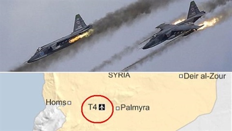 Nga oanh kích dữ dội, Syria đánh lui IS khỏi sân bay T4 - 1 Syria giữ vững căn cứ không quân T4 với sự hỗ trợ hỏa lực của không quân Nga