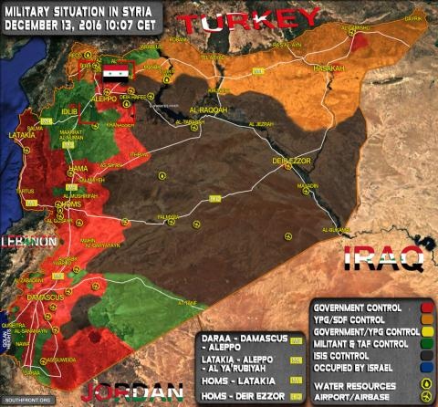 Xong Aleppo, Nga theo kế sẵn, tiến về Homs - 1 Định hình chiến trường Syria sau chiến thắng Aleppo.