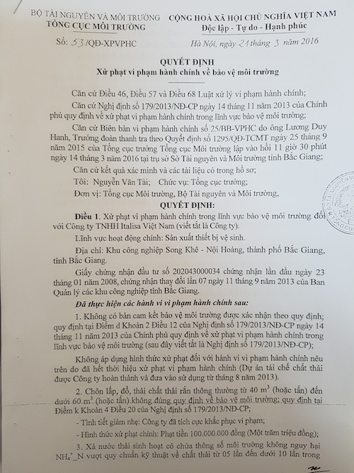 Bắc Giang: Bí ẩn những lá bùa của doanh nghiệp liên tiếp bức tử môi trường - Ảnh 2. Bắc Giang: Bí ẩn những lá bùa của doanh nghiệp liên tiếp bức tử môi trường - Ảnh 2.