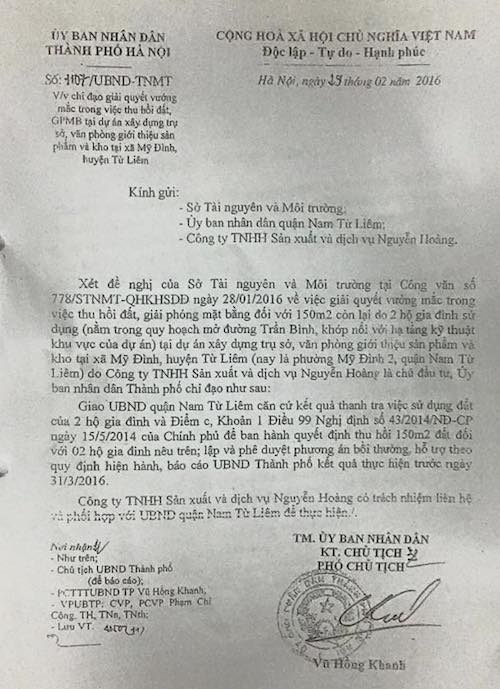 UBND quận Nam Từ Liêm lên tiếng việc giải phóng mặt bằng dự án thu hồi hơn 5500m2 đất - Ảnh 1. UBND quận Nam Từ Liêm lên tiếng việc giải phóng mặt bằng dự án thu hồi hơn 5500m2 đất - Ảnh 1.