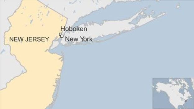 
Vụ tai nạn xảy ra tại ga Hoboken (Đồ họa: BBC)
