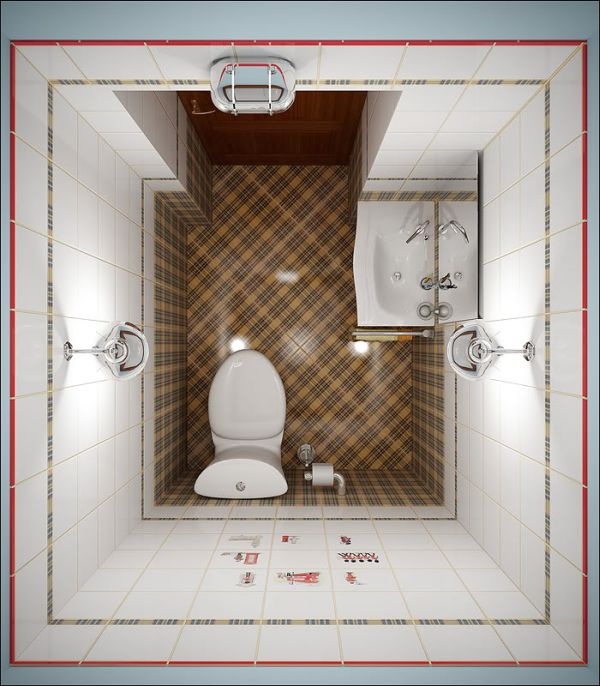 Gợi ý những mẫu thiết kế cho phòng tắm có kích thước nhỏ - 6 Một gợi ý cho phòng tắm có kích thước siêu nhỏ mà vẫn đảm bảo đầy đủ công năng.