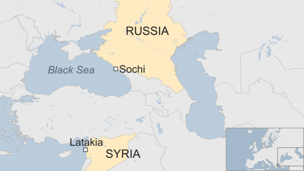 Máy bay quân sự Nga rơi ở Biển Đen trên đường đi Syria, 92 người thiệt mạng - 12
Máy bay đã rơi xuống Biển Đen, ngoài khơi Sochi, khi đang trên đường tới Latakia, Syria. (Đồ họa: BBC)