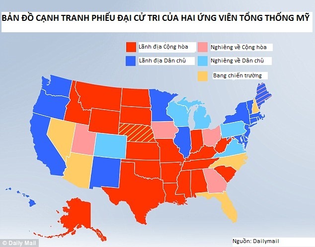 Bầu cử Mỹ: Các bang chiến trường “đổi chiều” ngả về phía Donald Trump - 2 Bầu cử Mỹ: Các bang chiến trường “đổi chiều” ngả về phía Donald Trump - 2
