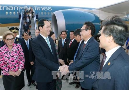 Chủ tịch nước Trần Đại Quang tham dự Tuần lễ Cấp cao APEC 2016 - 1
Chủ tịch nước Trần Đai Quang dự Hội nghị Cấp cao APEC lần thứ 24, tại Peru (Ảnh: TTXVN)