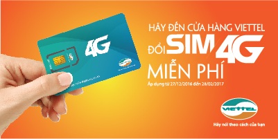 Sẵn sàng khai trương 4G, Viettel bố trí hơn 1.600 điểm đổi SIM 4G miễn phí - 1 Sẵn sàng khai trương 4G, Viettel bố trí hơn 1.600 điểm đổi SIM 4G miễn phí - 1