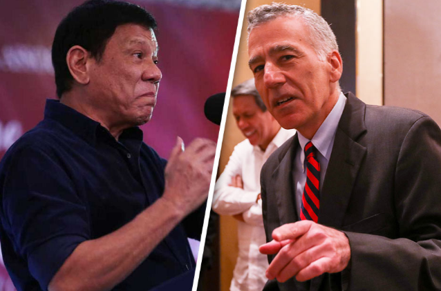 Mổ xẻ nguyên nhân Tổng thống Duterte "dị ứng" Mỹ - 2
Tổng thống Philippines Rodrigo Duterte từng gọi Đại sứ Mỹ Philip Goldberg là gã đồng tính. (Ảnh: Getty)