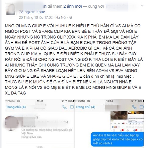Cô gái bị ghép mặt vào clip sex: “Khốn khổ vì mạng xã hội” - 2
Nữ sinh Hà thành cầu cứu dân mạng