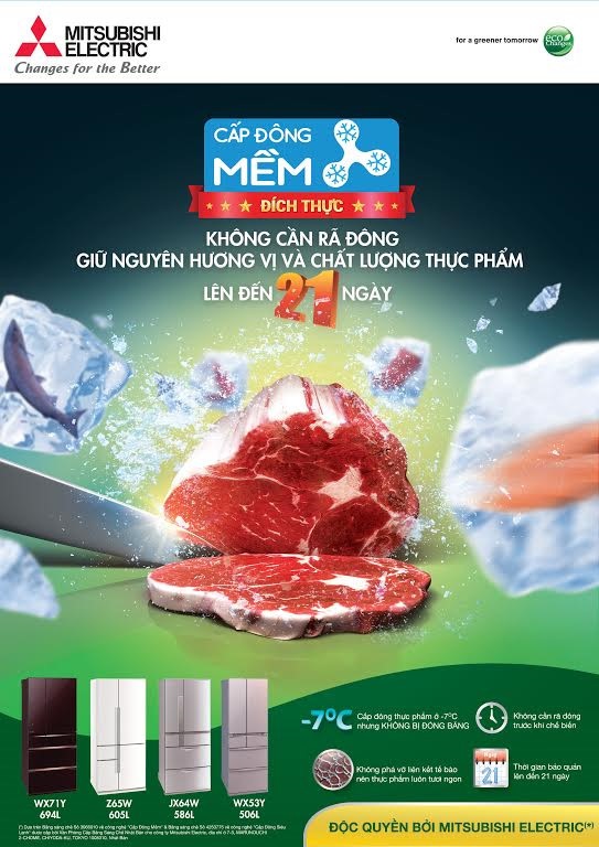 Bạn đã biết sử dụng tủ lạnh Nhật Bản đúng cách? - 1 Bảo quản thực phẩm giữ nguyên chất lượng và hương vị lên đến 21 ngày cùng công nghệ “cấp đông mềm” đích thực