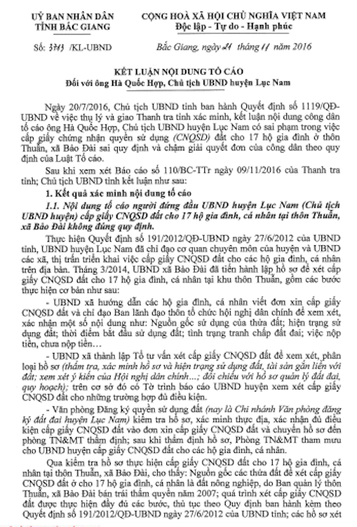 Thêm sai phạm tại địa phương tước đất của thương binh nặng giao cho em chủ tịch xã - 2 Thêm sai phạm tại địa phương tước đất của thương binh nặng giao cho em chủ tịch xã - 2