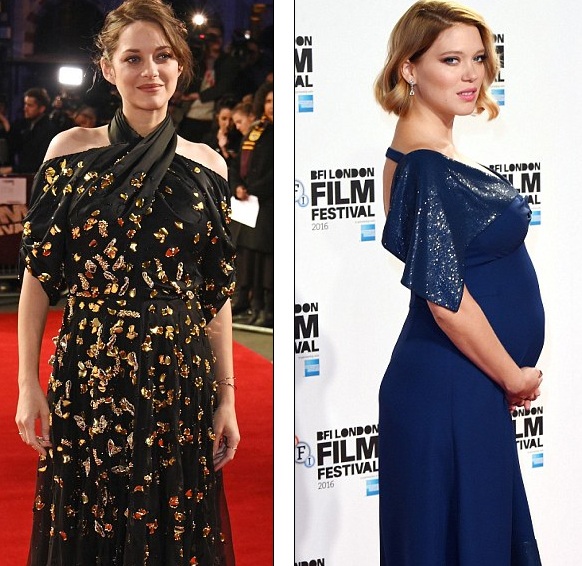 Hai người đẹp đọ bụng bầu tại London - 4
Marion Cotillard (trái) đang mang thai đứa con thứ 2 còn Bond girl Lea Seydoux lần đầu lên chức mẹ