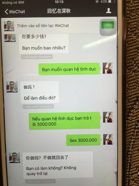 Môi giới mại dâm cho người nước ngoài nhờ… công nghệ - 2
Dũng đã thông qua Webchat để làm kênh giao dịch môi giới mại dâm với người nước ngoài.