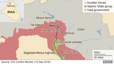 Người Kurd trong cuộc huyết chiến Mosul - 1 Thành phố của mỏ dầu Iraq - Mosul. Ảnh: BBC