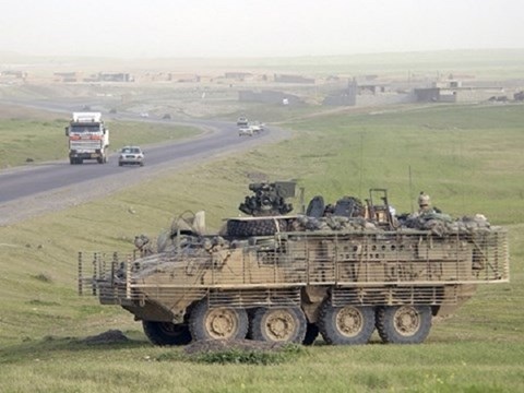 Mỹ tăng hỏa lực cho xe bọc thép Stryker để chống Nga tại châu Âu - 1 Xe bọc thép Stryker của Mỹ