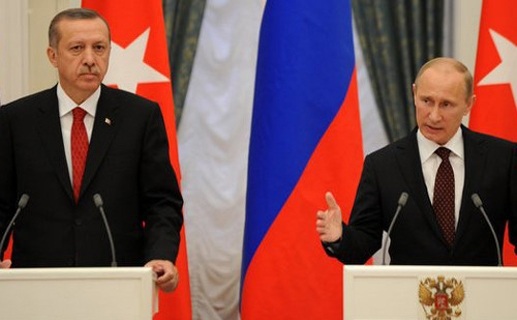 Cướp cờ chờ gió phất - 1 Tổng thống Thổ Nhĩ Kỳ Erdogan và Tổng thống Nga Putin.