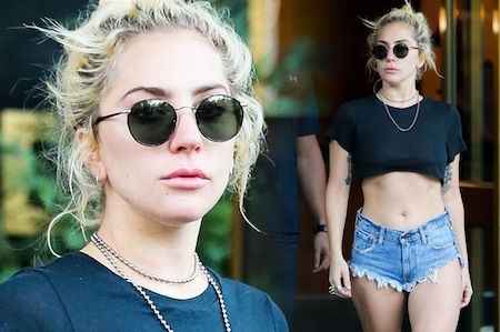 Lady Gaga gây ấn tượng khi để mặt mộc xuống phố