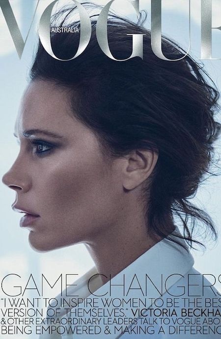 Bà Becks thừa nhận bị con gái “vượt mặt” - 1 Victoria Beckham vừa xuất hiện trên trang bìa tạp chí Vogue Úc