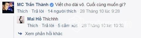 Trấn Thành quan hệ ngầm với Mai Hồ? - 2 Trấn Thành quan hệ ngầm với Mai Hồ? - 2