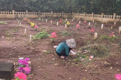 Những ngôi mộ mồ côi sau tai nạn bí ẩn nhất ngành Đường sắt - 2 Những nấm mồ cô đơn. Ảnh: Trần Cẩm
