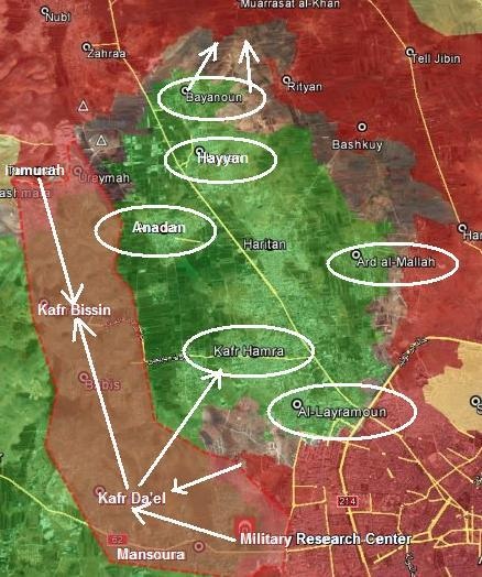 Tổng quan chiến dịch giải phóng Tây Aleppo, vây hãm Idlib - 3 Việc tấn công đánh chiếm đồng bằng Anadan là một chiến dịch tương đối phức tạp