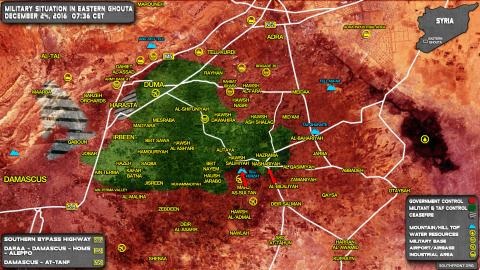Khủng bố liên minh chống trả điên cuồng ngoại ô Damascus - 3 Tình hình chiến trường ở Đông Ghouta.