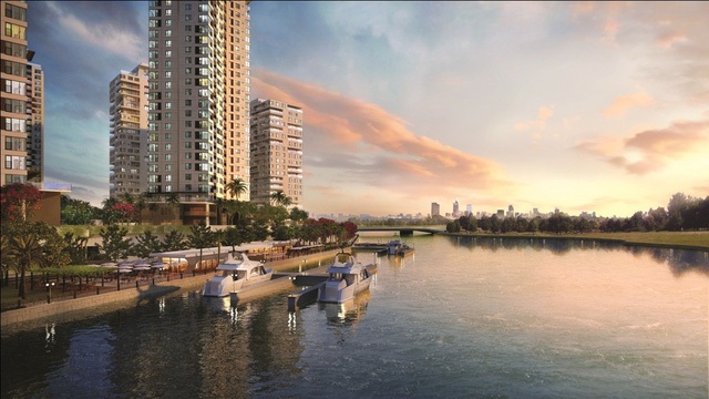 
Công viên ven sông, liền kề bến du thuyền sang trọng như những cảng biển nổi tiếng thế giới
